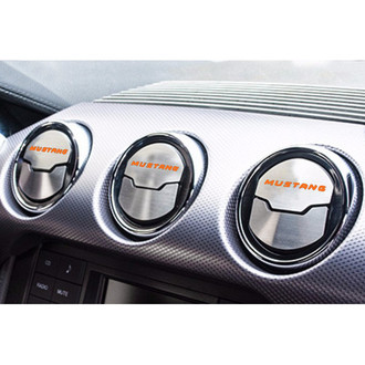 ACC® - A/C Vent Duct Covers with Ford Orange Mustang Logo
