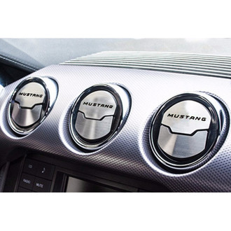 ACC® - A/C Vent Duct Covers with Black Mustang Logo