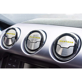 ACC® - A/C Vent Duct Covers with Yellow Mustang Logo