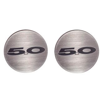 ACC® - Brushed Cup Holder Accent Plates with 5.0 Logo