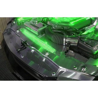 ACC® - Perforated Green Illuminated Brushed Radiator Cover
