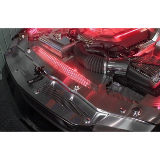 ACC® - Perforated Red Illuminated Brushed Radiator Cover