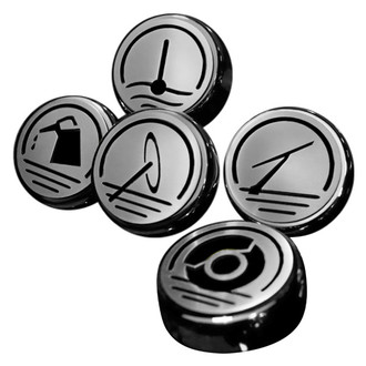 ACC® - Executive Series Chrome Black Solid Cap Cover Set
