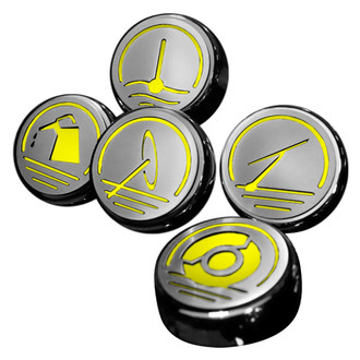 ACC® - Executive Series Chrome Yellow Solid Cap Cover Set