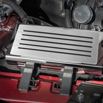 ACC® - Polished Fuse Box Plate with Brushed Black Solid Accent