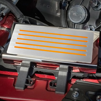 ACC® - Polished Fuse Box Plate with Orange Fury Solid Accent
