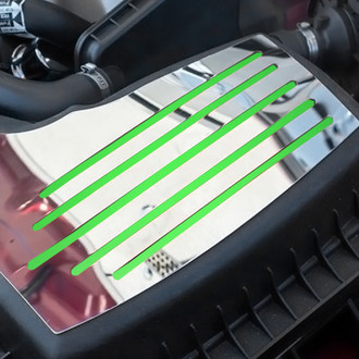 ACC® - Polished Air Box Accent Plate with Bullet Green Solid Insert