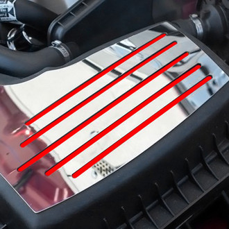 ACC® - Polished Air Box Accent Plate with Bright Red Solid Insert