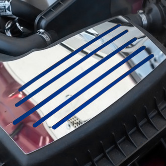 ACC® - Polished Air Box Accent Plate with Ford Blue Solid Insert