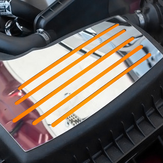ACC® - Polished Air Box Accent Plate with Orange Fury Solid Insert
