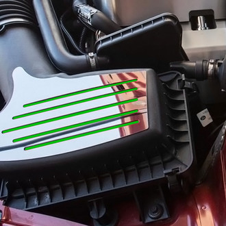 ACC® - Polished Air Box Accent Plate with Synergy Green Solid Insert