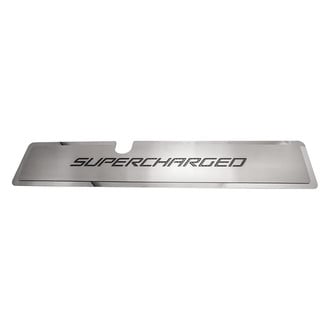 American Car Craft® - Radiator Cover Vanity Plate with Supercharged Lettering