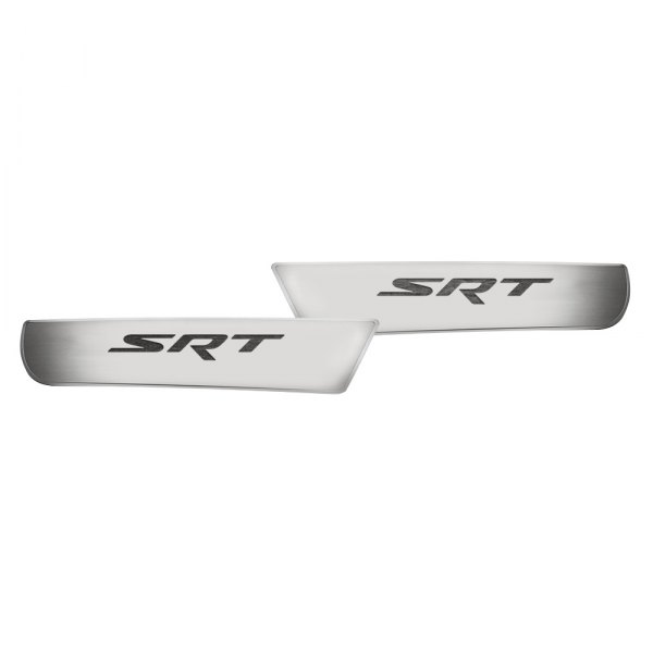 American Car Craft® - Brushed Front Door Badge Plates With SRT Logo
