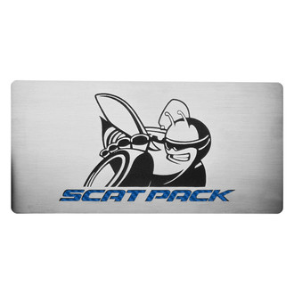 ACC® - Brushed Fuse Box Cover Top Plate with Blue Carbon Fiber SuperBee Logo