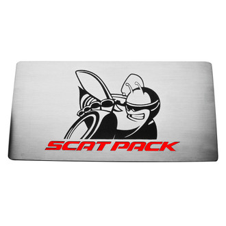 ACC® - Brushed Fuse Box Cover Top Plate with Bright Red Solid SuperBee Logo