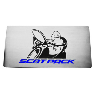 ACC® - Brushed Fuse Box Cover Top Plate with Dark Blue Solid SuperBee Logo