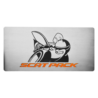 ACC® - Brushed Fuse Box Cover Top Plate with Orange Carbon Fiber SuperBee Logo