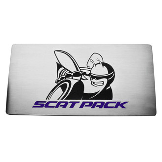 ACC® - Brushed Fuse Box Cover Top Plate with Plum Crazy Purple Solid SuperBee Logo