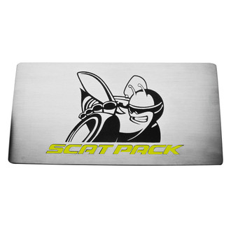 ACC® - Brushed Fuse Box Cover Top Plate with Sublime Green Solid SuperBee Logo