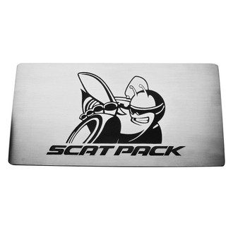 ACC® - Brushed Fuse Box Cover Top Plate with Black Solid SuperBee Logo