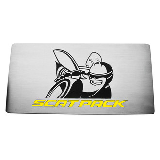 ACC® - Brushed Fuse Box Cover Top Plate with Yellow Solid SuperBee Logo