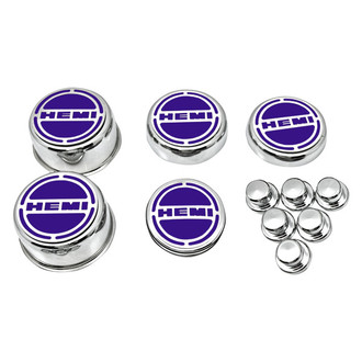 ACC® - Brushed Cap Cover Set with Plum Crazy Purple Solid HEMI Logo