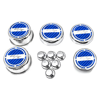 ACC® - Brushed Blue Carbon Fiber Cap Cover Set with RT Logo