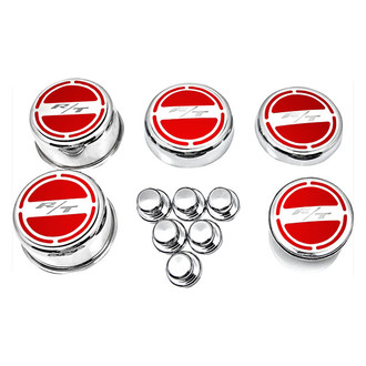 ACC® - Brushed Bright Red Solid Cap Cover Set with RT Logo