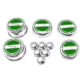 ACC® - Brushed Green Carbon Fiber Cap Cover Set with RT Logo