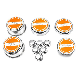 ACC® - Brushed HEMI Orange Solid Cap Cover Set with RT Logo