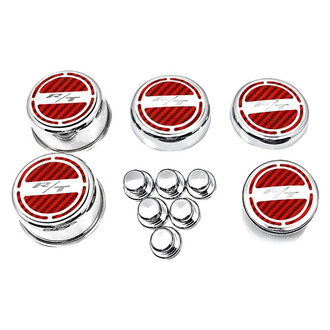 ACC® - Brushed Red Carbon Fiber Cap Cover Set with RT Logo