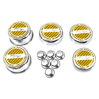 ACC® - Brushed Yellow Carbon Fiber Cap Cover Set with RT Logo