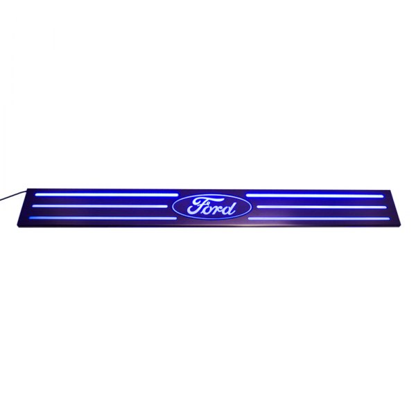 American Car Craft® - Brushed Door Sills With Ford Logo
