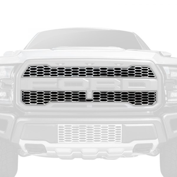 ACC® - 2-Pc Factory Style Polished Honeycomb Grille Main Grille