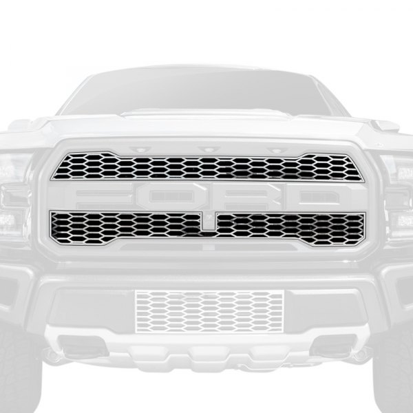 ACC® - 2-Pc Factory Style Brushed Honeycomb Grille Main Grille