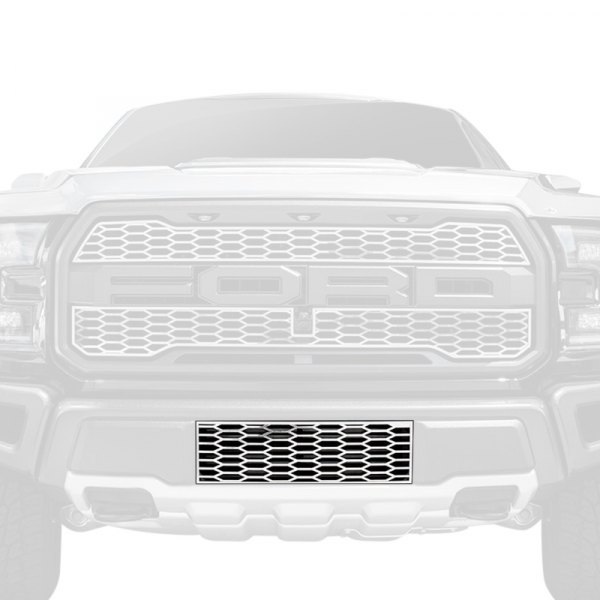 ACC® - 1-Pc Factory Style Polished Honeycomb Grille Center Bumper Grille