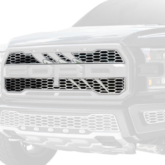 ACC® - 2-Pc Slash Style Brushed CNC Machined Main Grille
