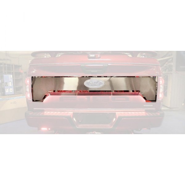 American Car Craft® - Brushed Tailgate Upgrade Custom Plate with Red Illumination