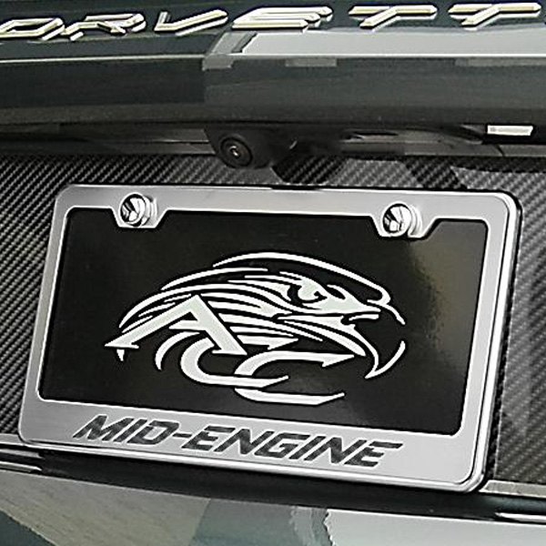 American Car Craft® - License Plate Frame with Mid-Engine Logo