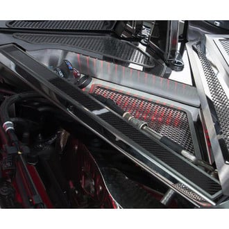 ACC® - Brushed Rear Crossmember Covers with Carbon Fiber Top Plate