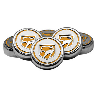 ACC® - Chrome Cap Cover Set with HEMI Orange Solid Sneaky Pete Logo