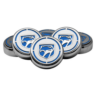 ACC® - Chrome Cap Cover Set with MOPAR Blue Solid Sneaky Pete Logo