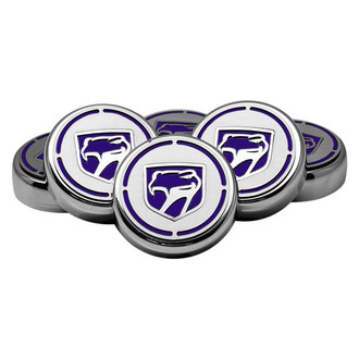 ACC® - Chrome Cap Cover Set with Plum Crazy Purple Solid Sneaky Pete Logo