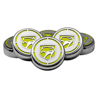 ACC® - Chrome Cap Cover Set with Synergy Green Solid Sneaky Pete Logo