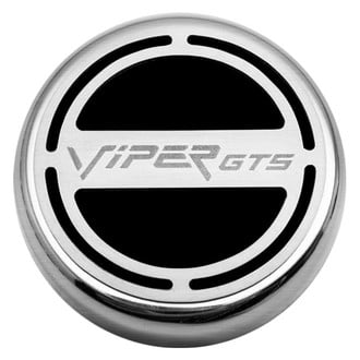 ACC® - Chrome Brushed Black Solid Cap Cover Set with Viper GTS Logo