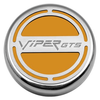 ACC® - Chrome HEMI Orange Solid Cap Cover Set with Viper GTS Logo