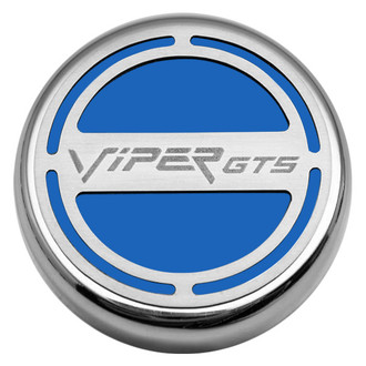 ACC® - Chrome MOPAR Blue Solid Cap Cover Set with Viper GTS Logo