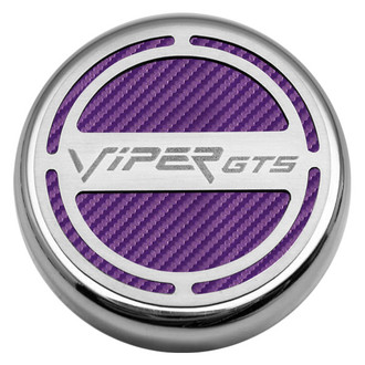 ACC® - Chrome Purple Carbon Fiber Cap Cover Set with Viper GTS Logo