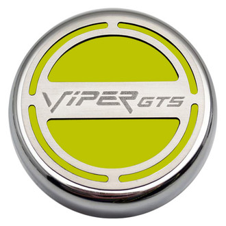 ACC® - Chrome Sublime Green Solid Cap Cover Set with Viper GTS Logo