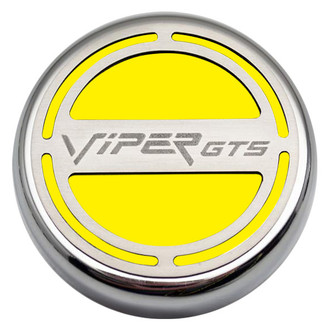ACC® - Chrome Yellow Solid Cap Cover Set with Viper GTS Logo
